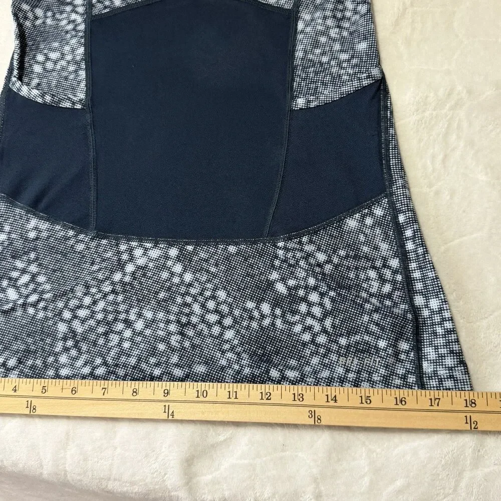 Nike Dri Fit Women's S Racerback Tank Top BLUE‎ Geometric Pockets Cycling Gym